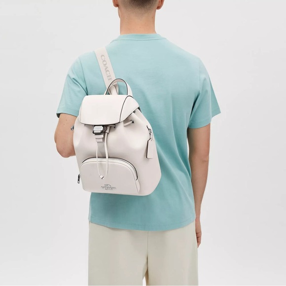 Coach Ivory Leather Backpack (Pace) - Picture 3 of 5